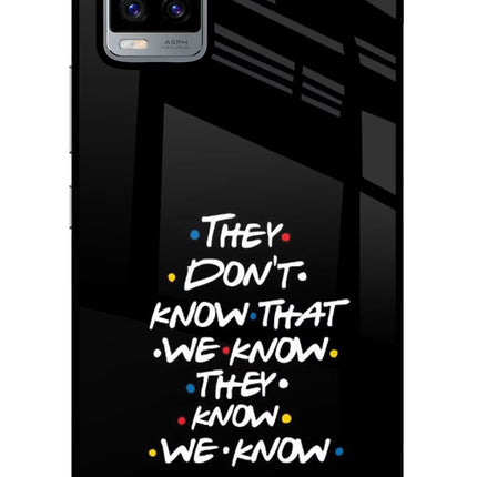 FRIENDS Dialogue Vivo V20 Glass Case Back Cover by Casekaro