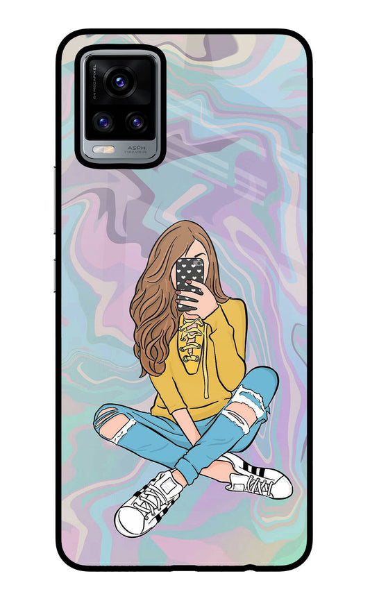 Selfie Girl Vivo V20 Glass Case