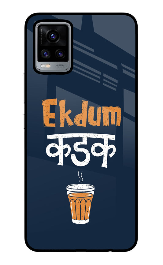 Ekdum Kadak Chai Vivo V20 Glass Case