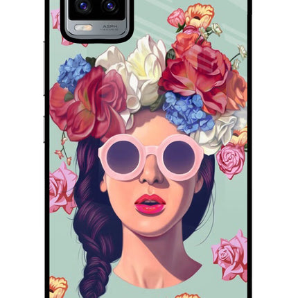Pretty Girl Vivo V20 Glass Case