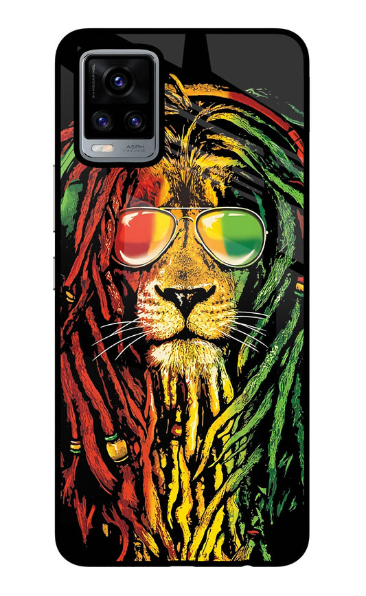 Rasta Lion Vivo V20 Glass Case