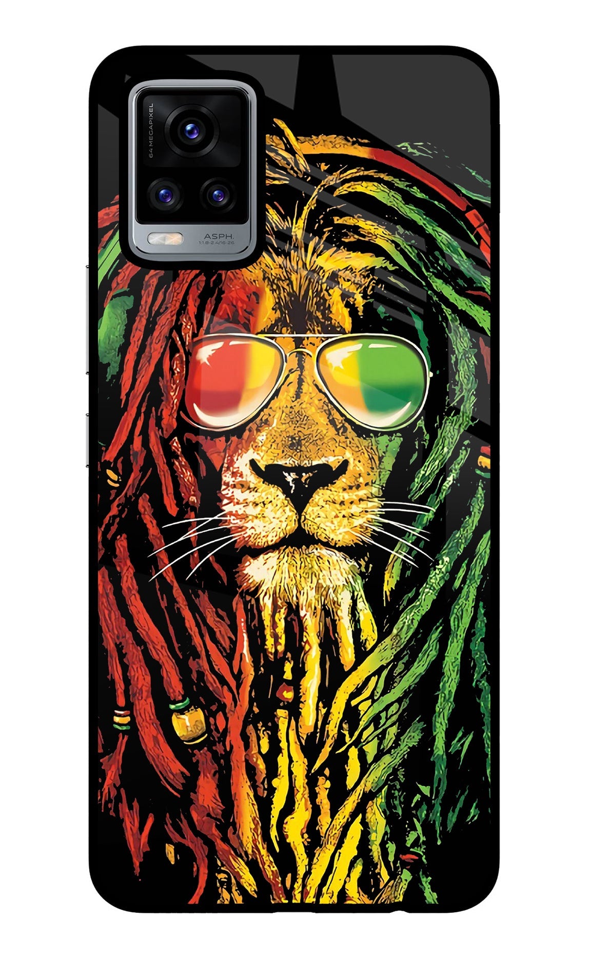 Rasta Lion Vivo V20 Back Cover