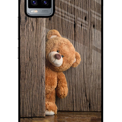 Teddy Wooden Vivo V20 Glass Case