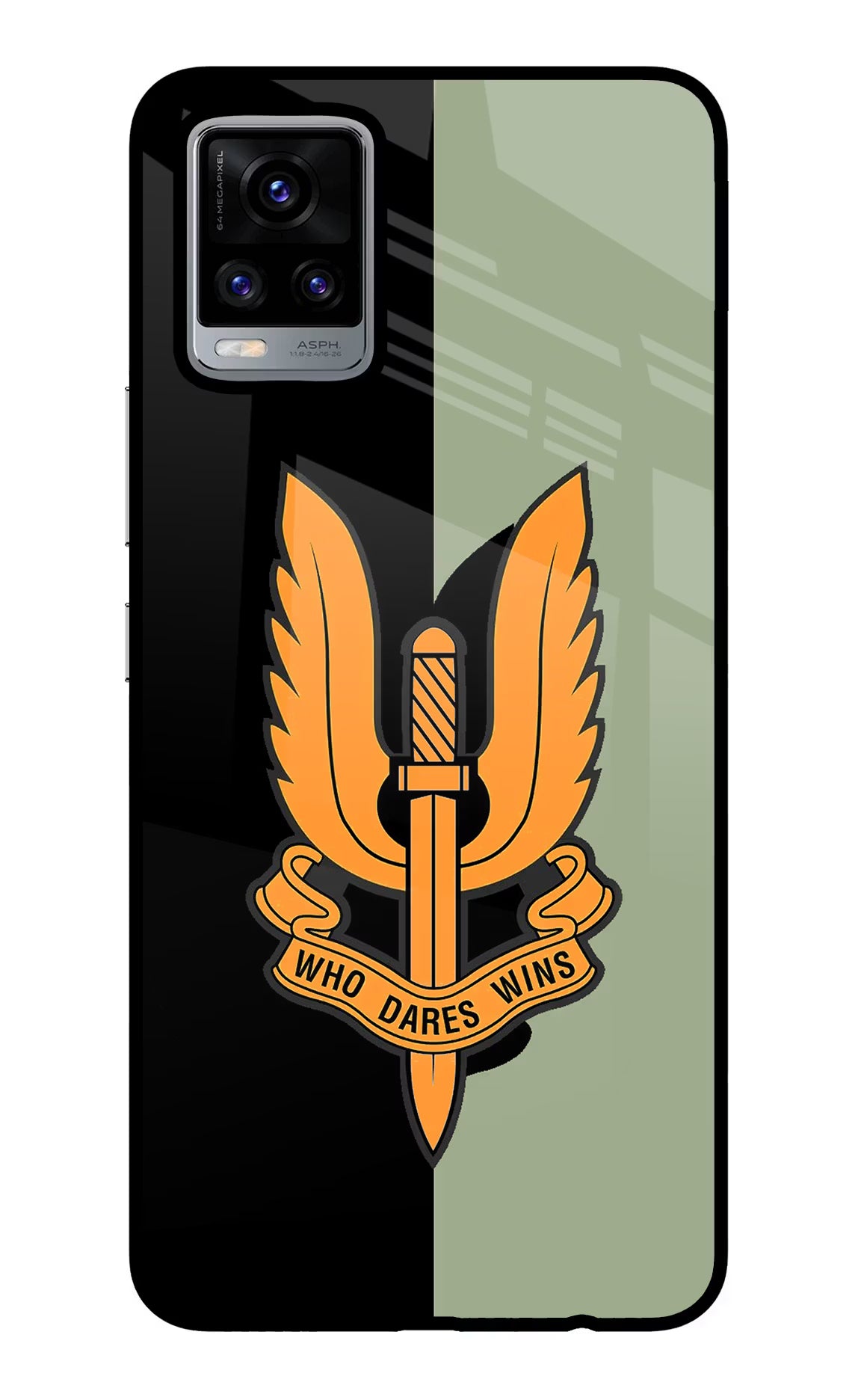 Balidan Logo Vivo V20 Glass Case Back Cover by Casekaro