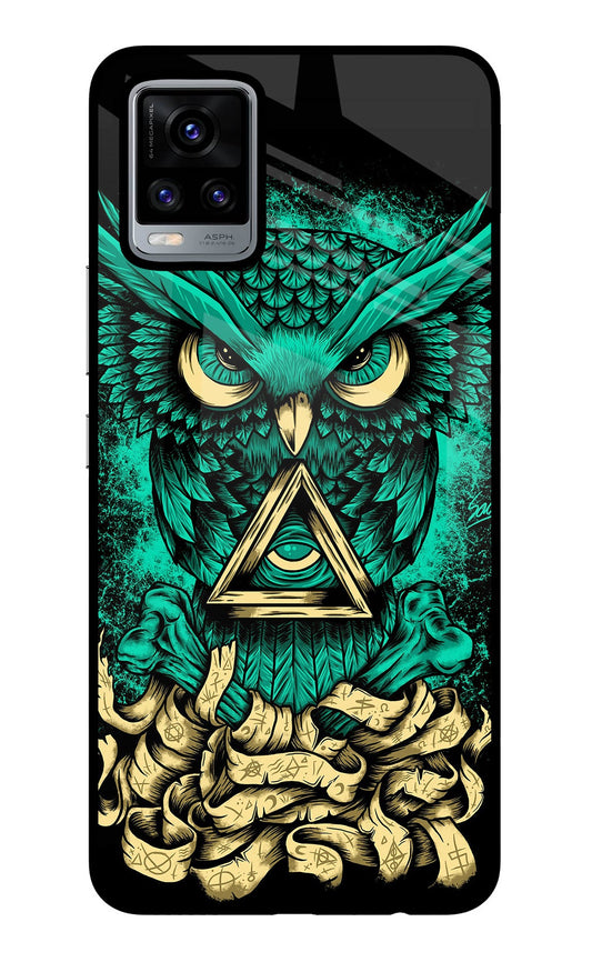 Green Owl Vivo V20 Glass Case