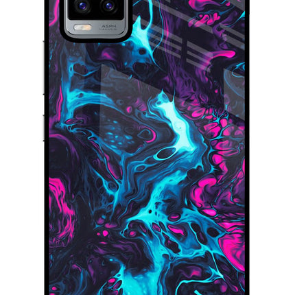 Abstract Vivo V20 Glass Case Back Cover by Casekaro