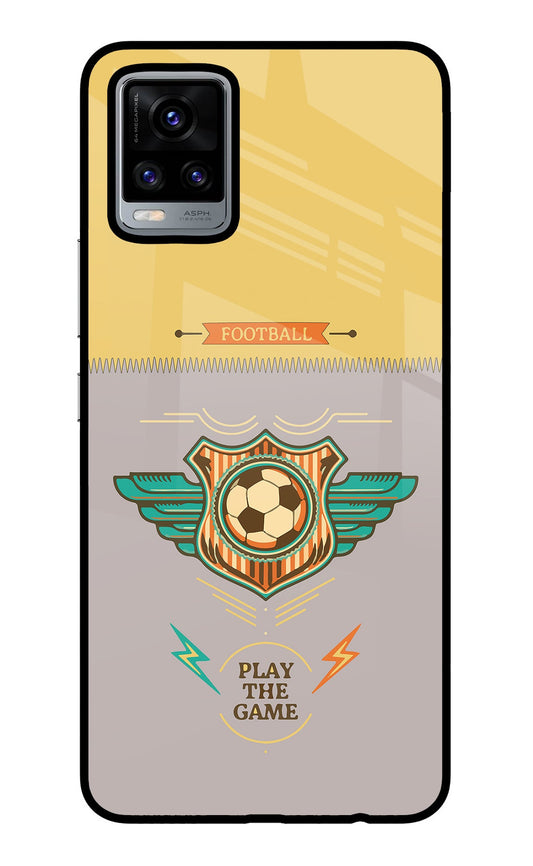 Football Vivo V20 Glass Case