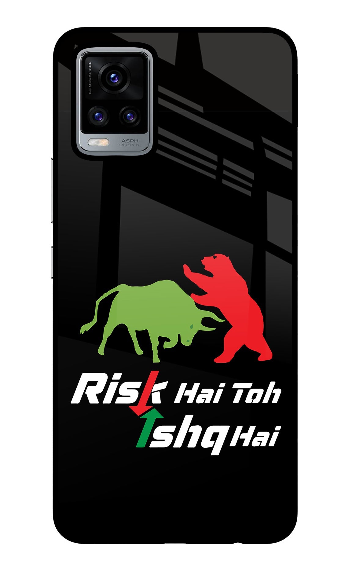 Risk Hai Toh Ishq Hai Vivo V20 Glass Case