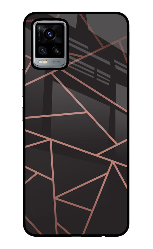 Geometric Pattern Vivo V20 Glass Case