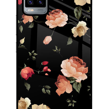 Flowers Vivo V20 Glass Case