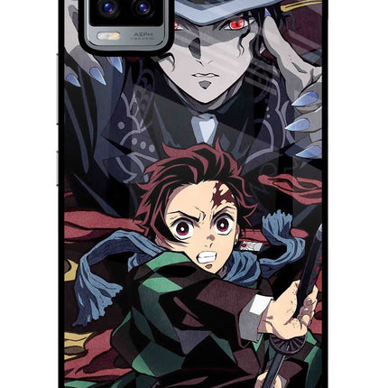 Demon Slayer Vivo V20 Glass Case Back Cover by Casekaro