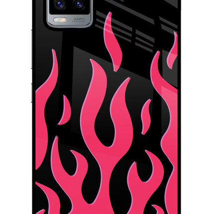 Fire Flames Vivo V20 Glass Case Back Cover by Casekaro