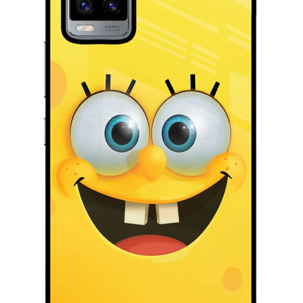 Sponge 1 Vivo V20 Glass Case Back Cover by Casekaro