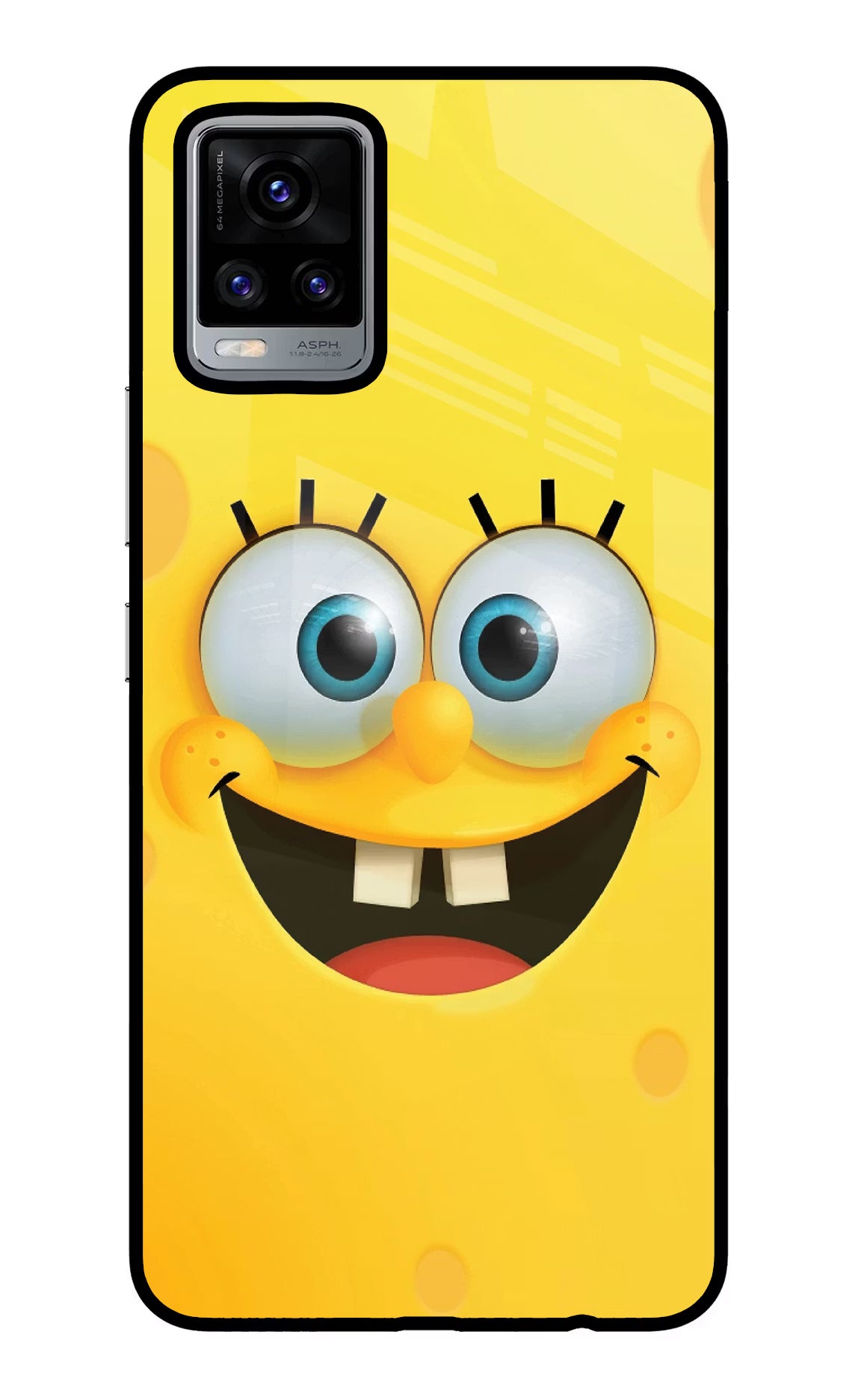 Sponge 1 Vivo V20 Glass Case Back Cover by Casekaro