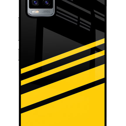 Yellow Shades Vivo V20 Glass Case Back Cover by Casekaro