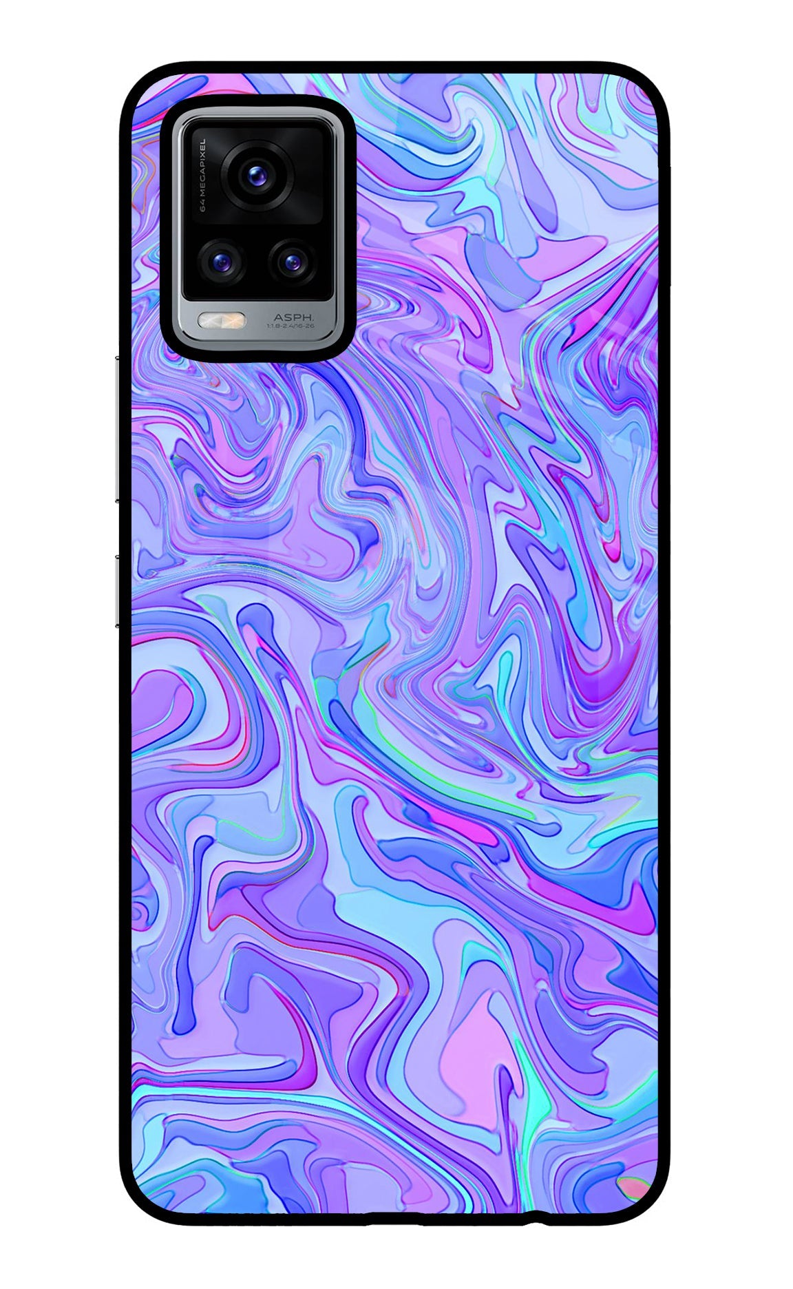 Glitter Vivo V20 Glass Case