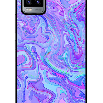 Glitter Vivo V20 Glass Case Back Cover by Casekaro