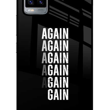Again Again Gain Vivo V20 Glass Case Back Cover by Casekaro
