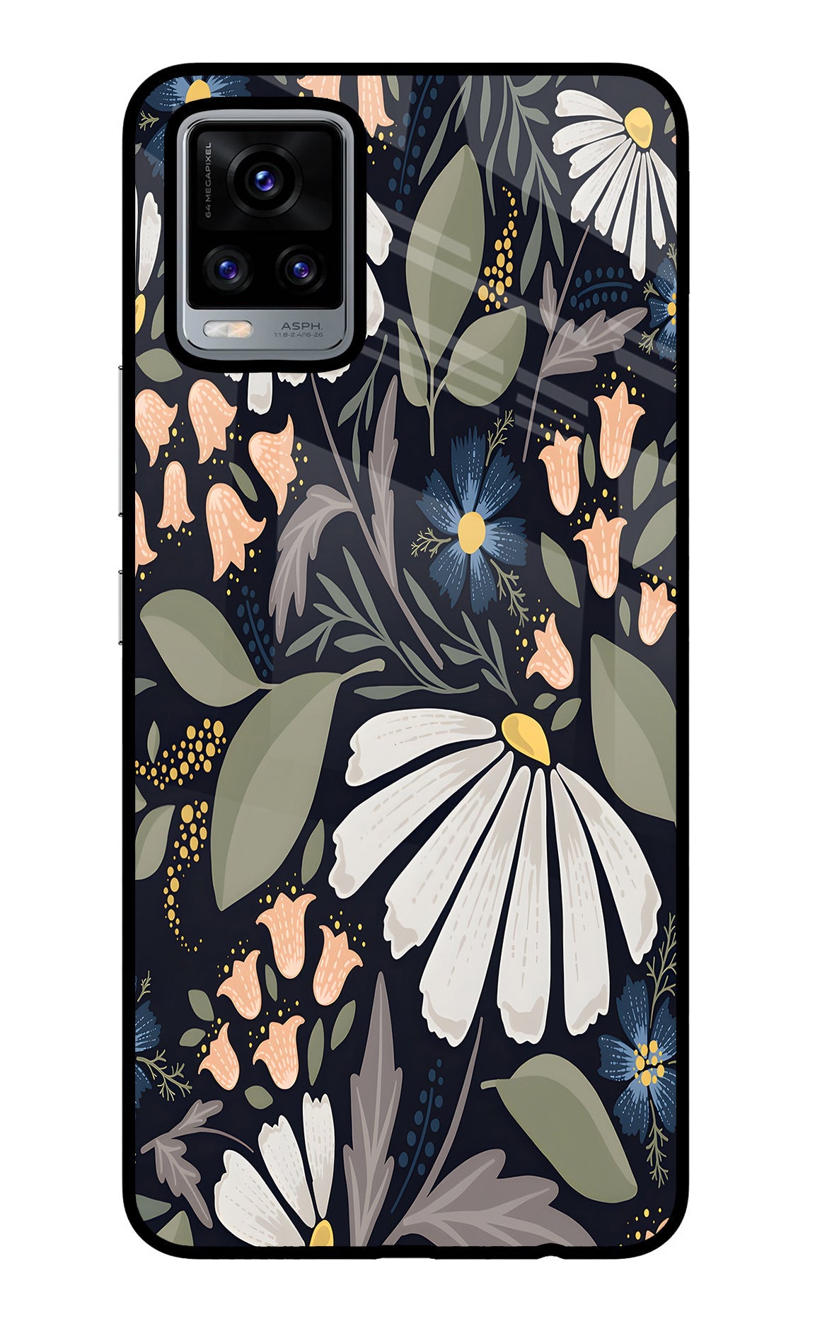 Flowers Art Vivo V20 Back Cover