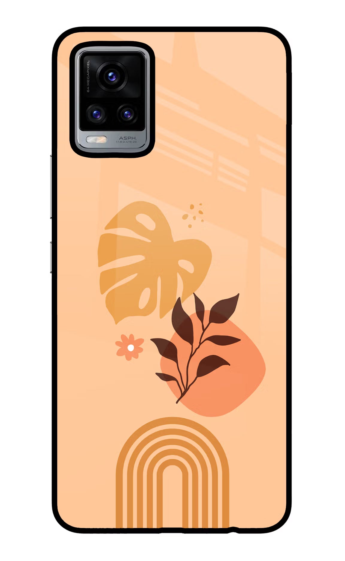 Bohemian Art Vivo V20 Glass Case Back Cover by Casekaro