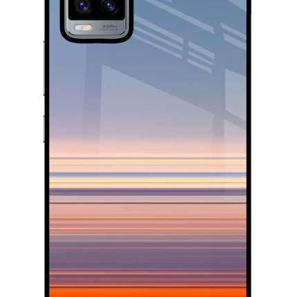 Morning Colors Vivo V20 Glass Case Back Cover by Casekaro