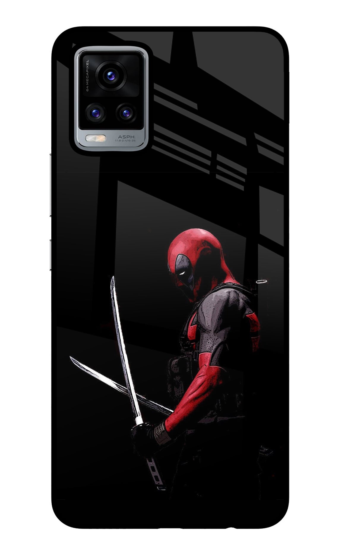 Deadpool Vivo V20 Glass Case