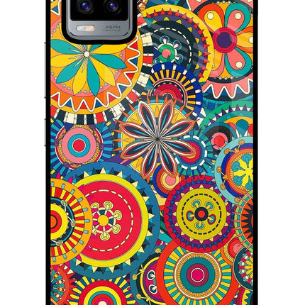 Gol Gol Art Vivo V20 Glass Case Back Cover by Casekaro