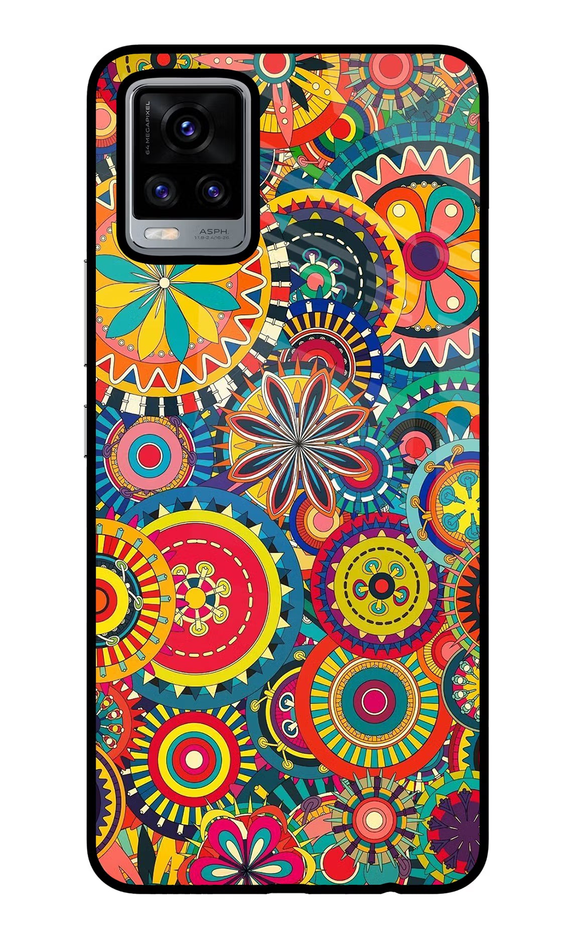 Gol Gol Art Vivo V20 Glass Case Back Cover by Casekaro