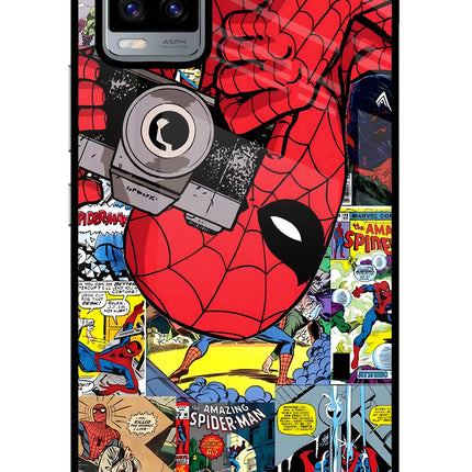 Spider Man Vivo V20 Glass Case Back Cover by Casekaro