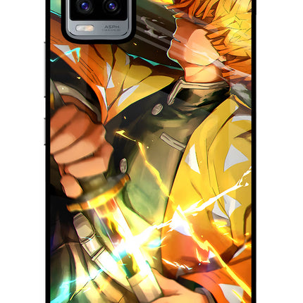 Demon Slayer Vivo V20 Glass Case Back Cover by Casekaro