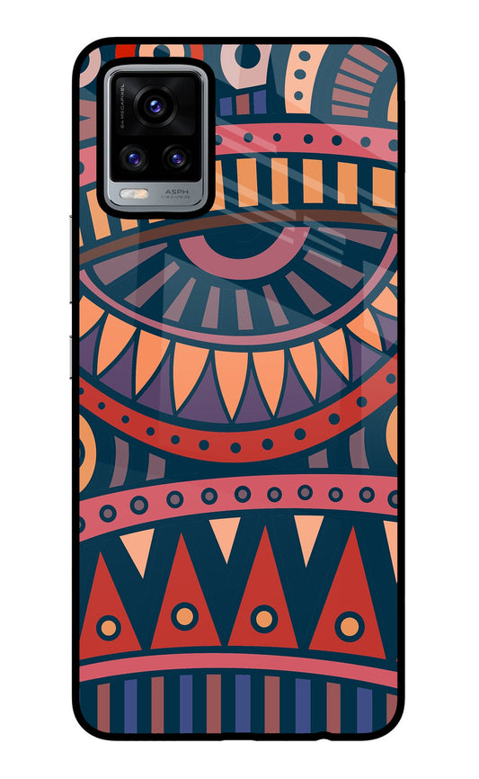 African Culture Design Vivo V20 Glass Case