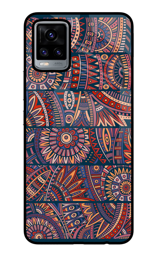 African Culture Design Vivo V20 Glass Case