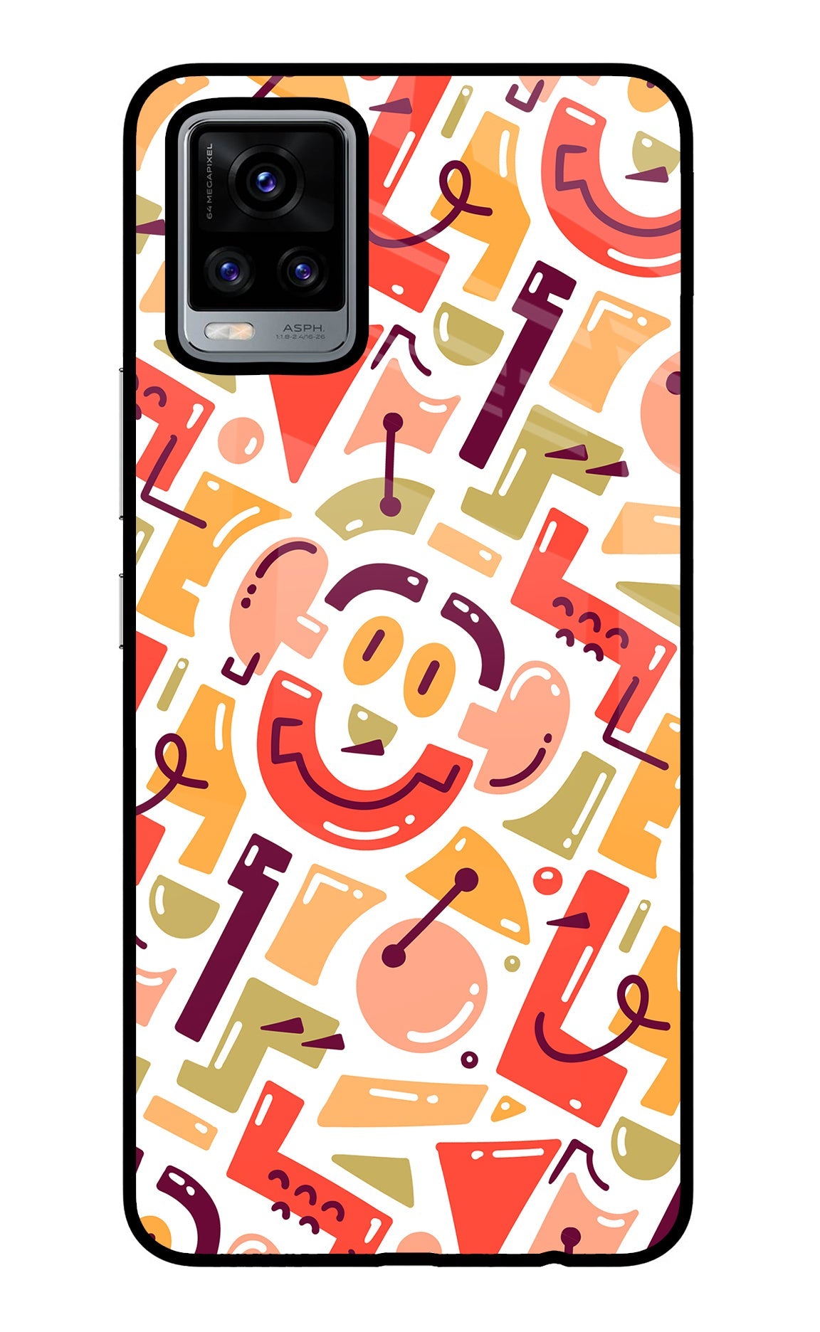 Doodle Pattern Vivo V20 Back Cover