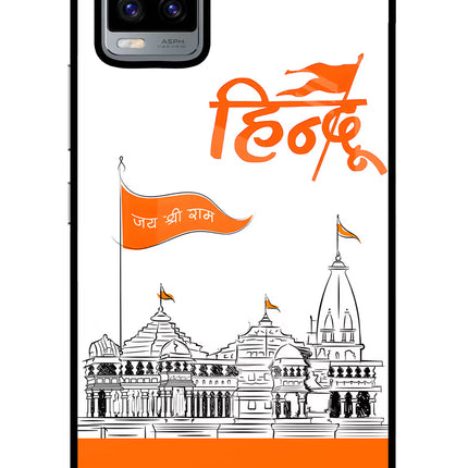 Jai Shree Ram Hindu Vivo V20 Glass Case Back Cover by Casekaro