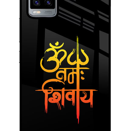 Om Namah Shivay Vivo V20 Glass Case Back Cover by Casekaro