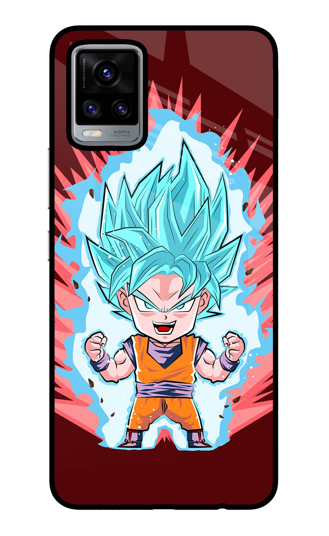 Goku Little Vivo V20 Glass Case