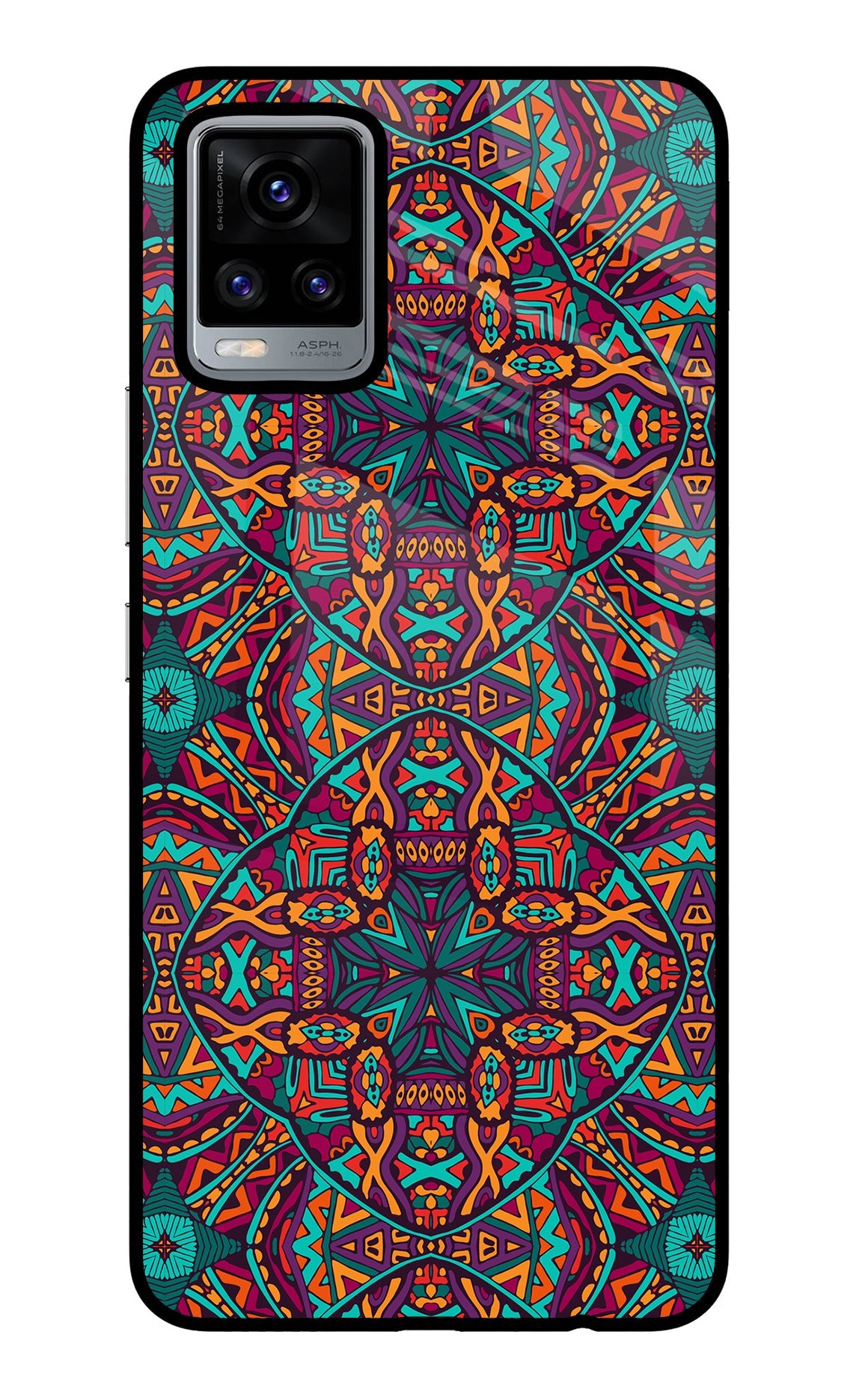 Colour Mandala Vivo V20 Glass Case