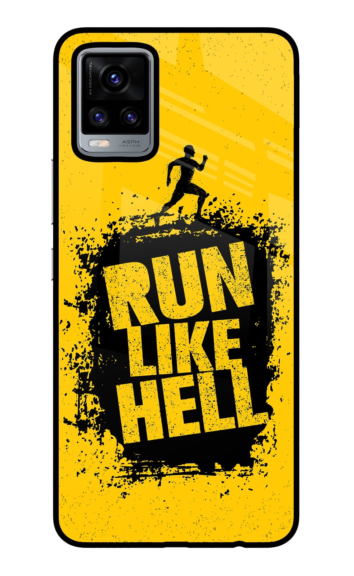 Run Like Hell Vivo V20 Glass Case