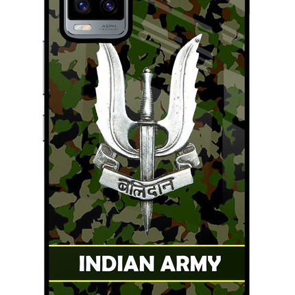 Balidan Indian Logo Vivo V20 Glass Case Back Cover by Casekaro