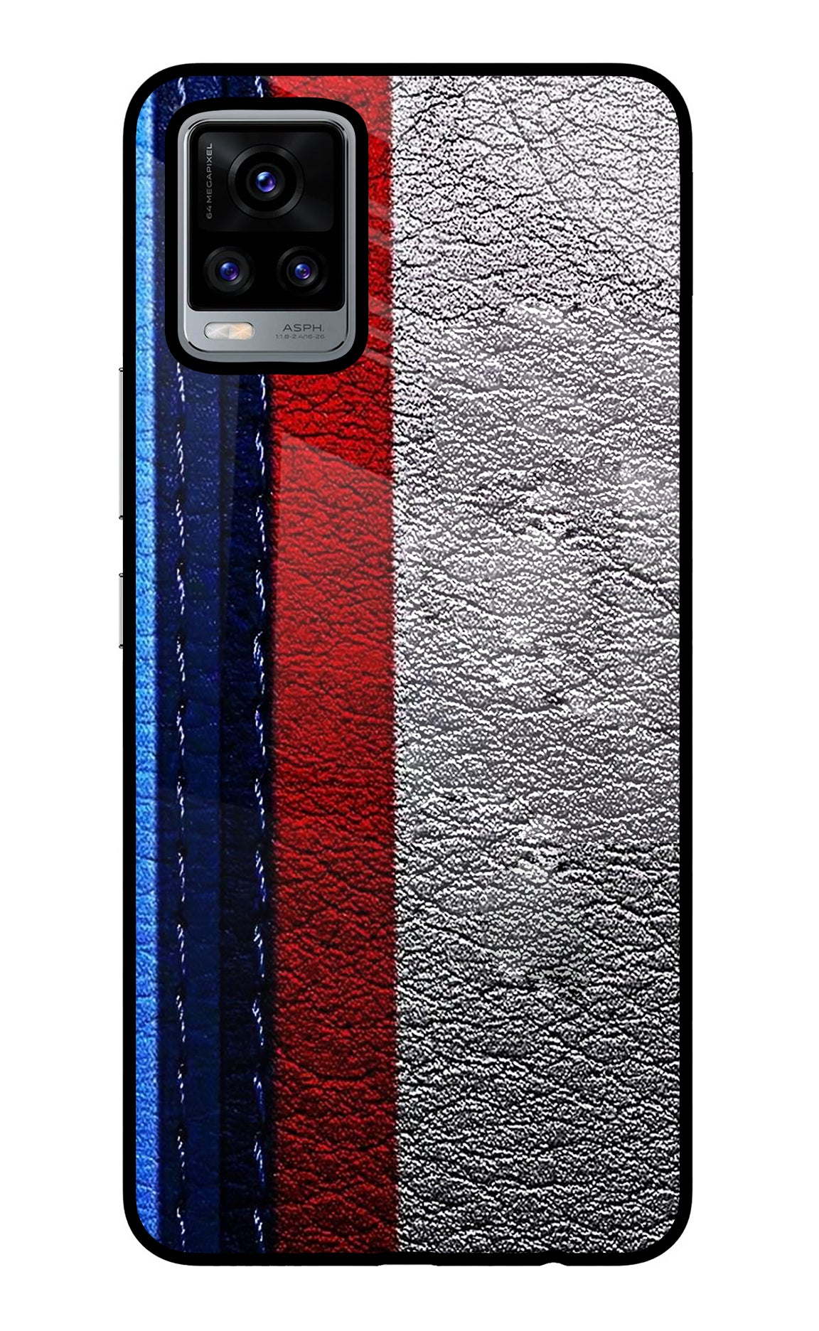 BMW Stripes Vivo V20 Glass Case