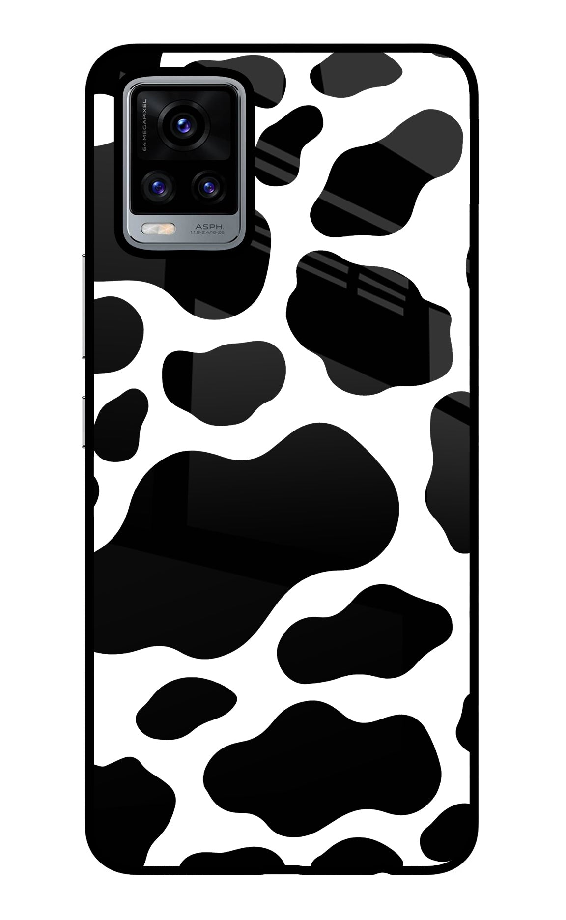 Cow Spots Vivo V20 Glass Case