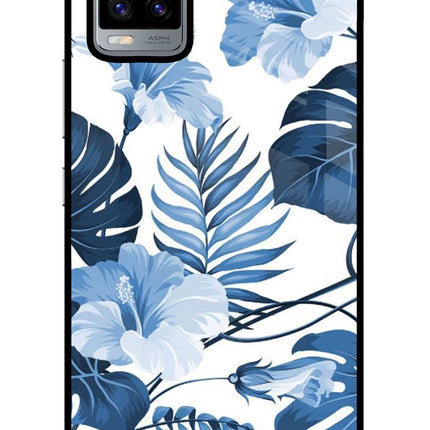Fabric Art Vivo V20 Glass Case Back Cover by Casekaro