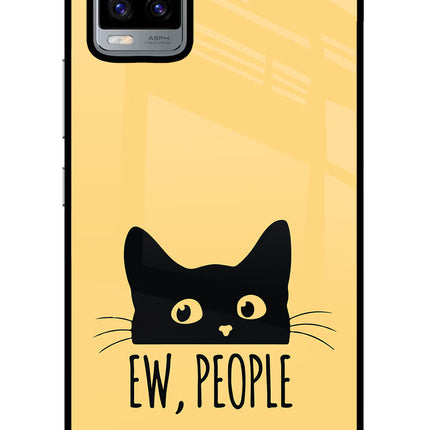 Ew People Catitude Vivo V20 Glass Case Back Cover by Casekaro
