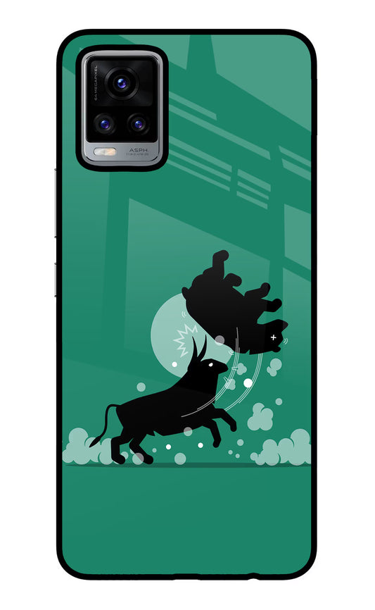 Bull Conqueror Vivo V20 Glass Case