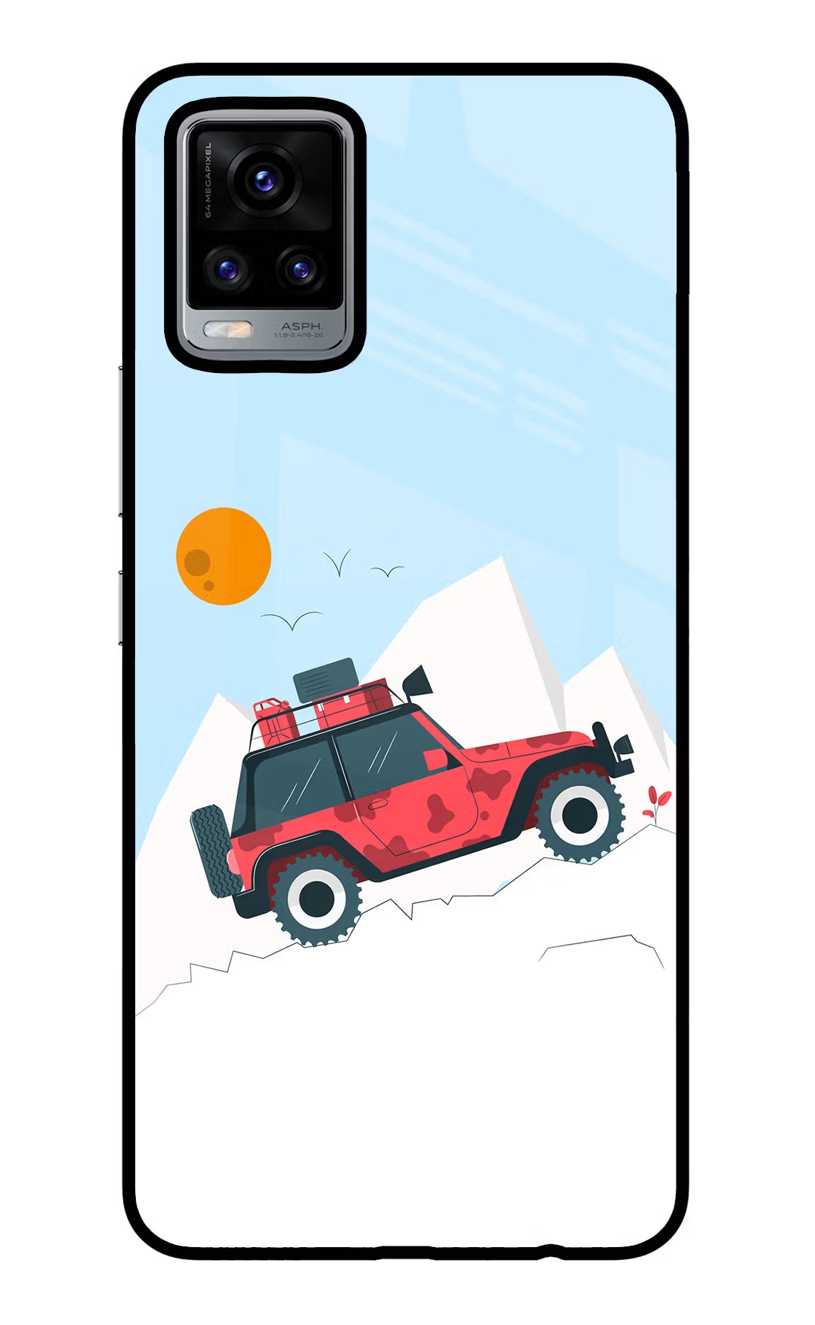 Mountain Trail Beast Vivo V20 Glass Case Back Cover by Casekaro
