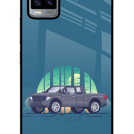 Retro Garage Vibe Vivo V20 Glass Case