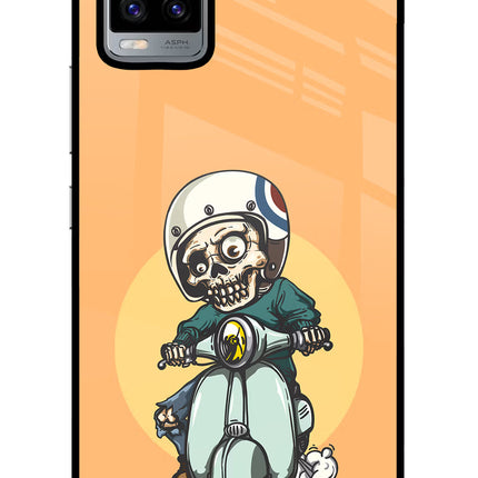 Undead Biker Vivo V20 Glass Case