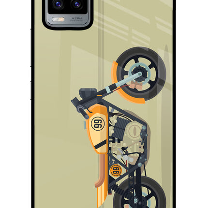 Vertical Speedster Vivo V20 Glass Case