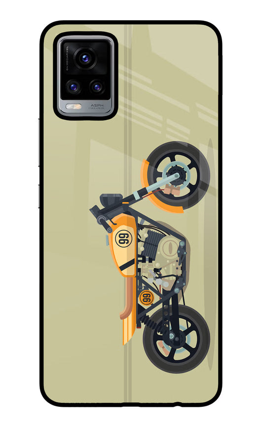 Vertical Speedster Vivo V20 Glass Case