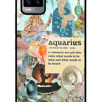 Aquarius Zodiac Vivo V20 Glass Case